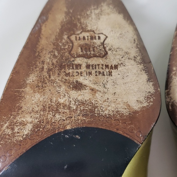 Stuart Weitzman Gold High Heel Size 8 N - Picture 8 of 8